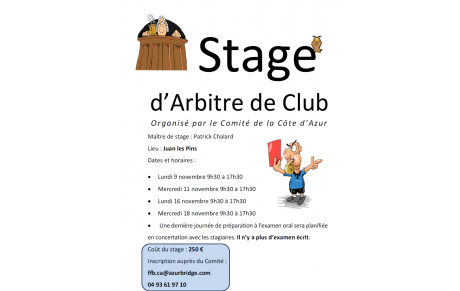 Stage d'arbitre de clubs