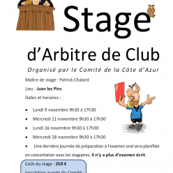 Stage d'arbitre de clubs